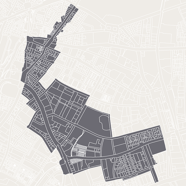 Der schematische Umgriff des ­Sanierungsgebietes „Tegernseer ­Landstraße / Chiemgaustraße" (Karte: MGS)